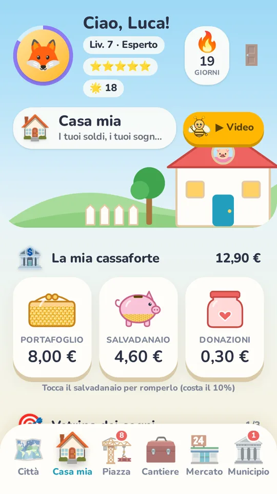 I vasi: portafoglio, salvadanaio e donazioni